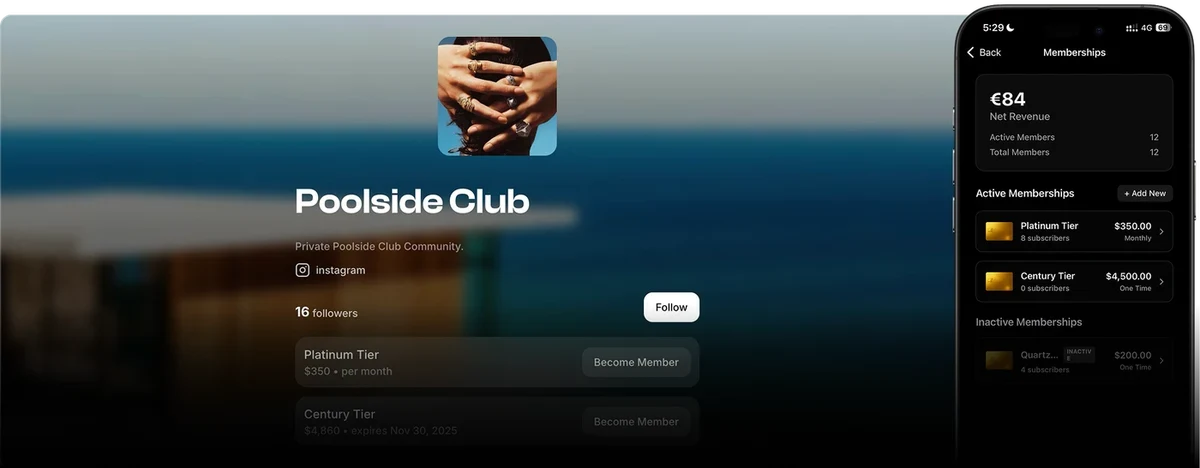 Memberships Interface
